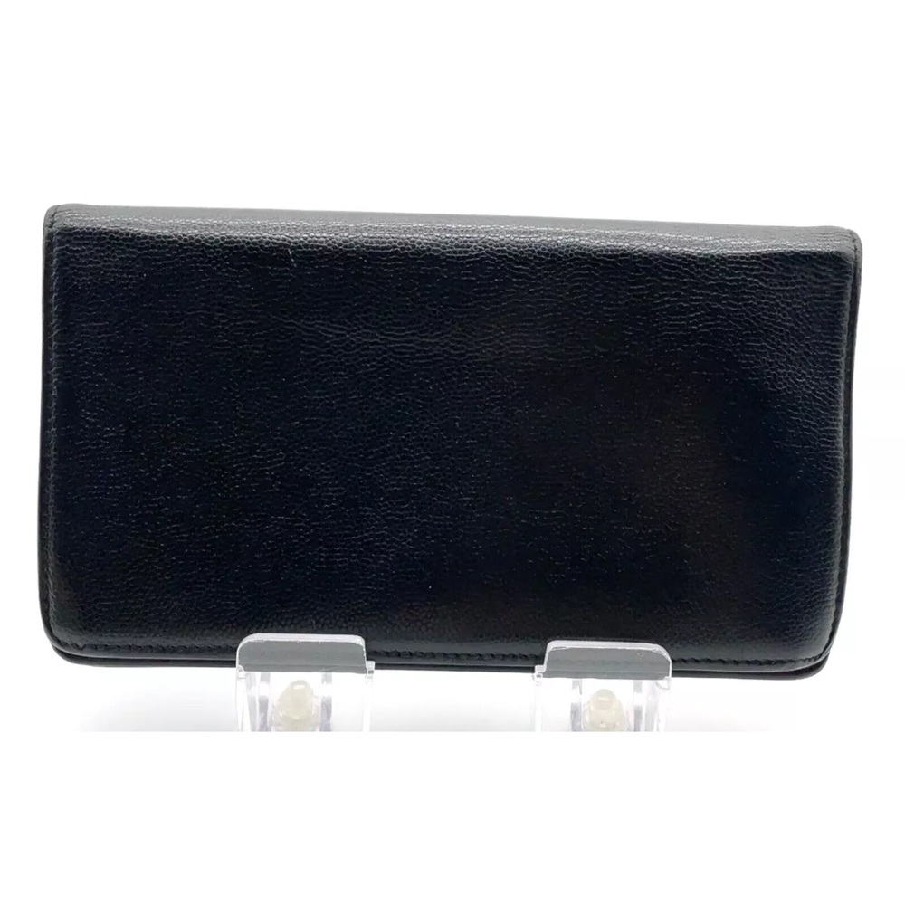 Authentic Chanel Caviar Black Brilliant Coco Long Wallet W/Box - Picture 2 of 16